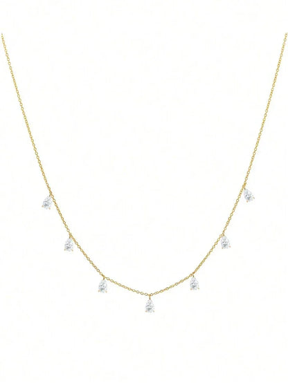 Teardrop Elegance Dainty Necklace