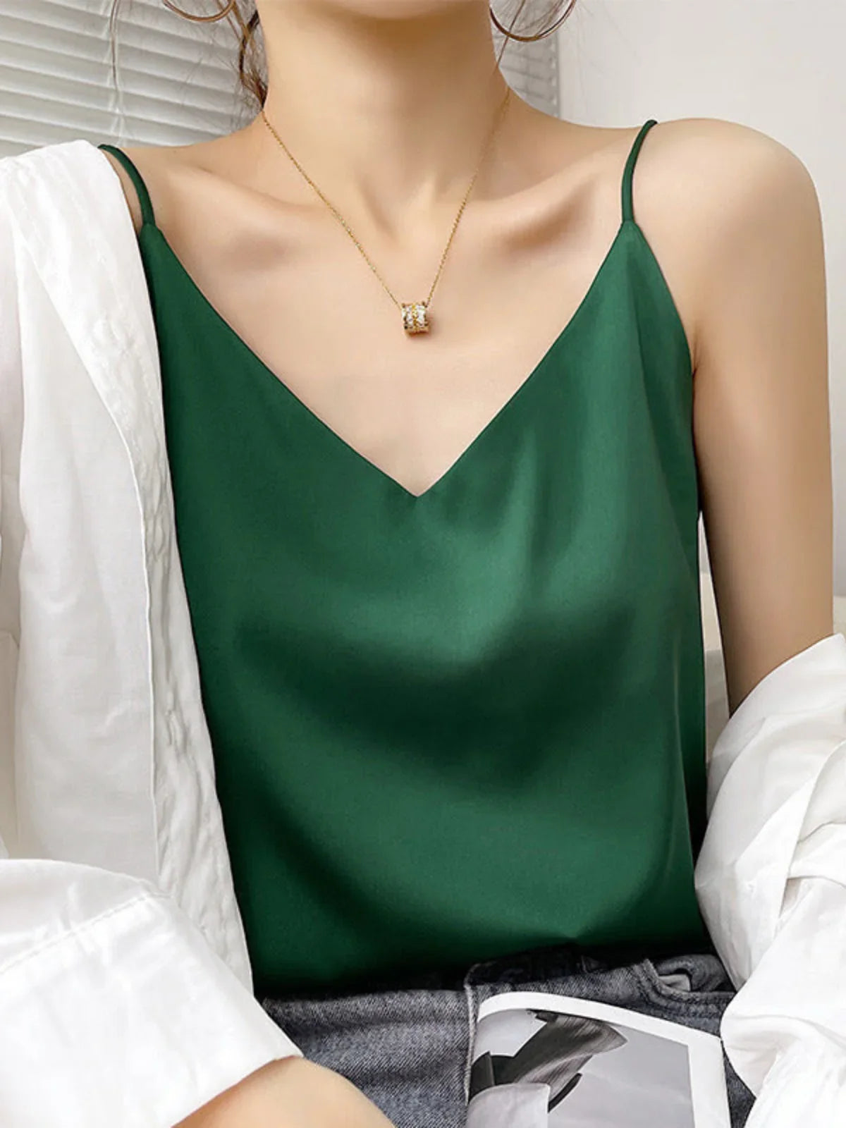 Must-have Satin Bottoming Top