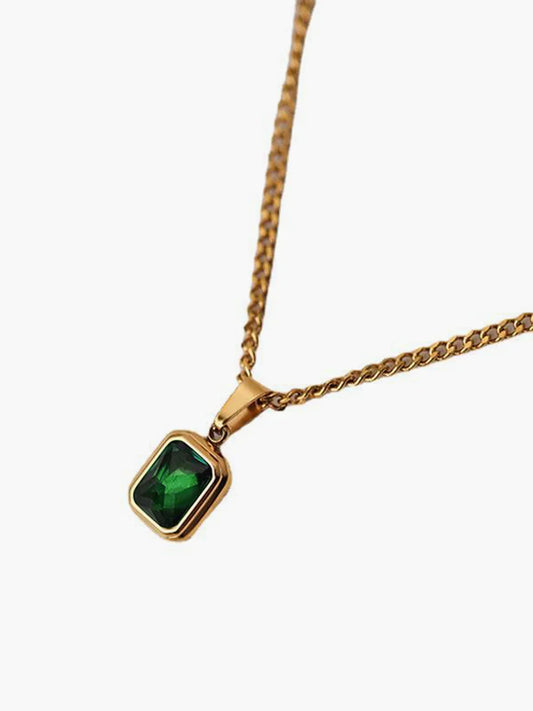 Pastel Green Charm Pendant Necklace