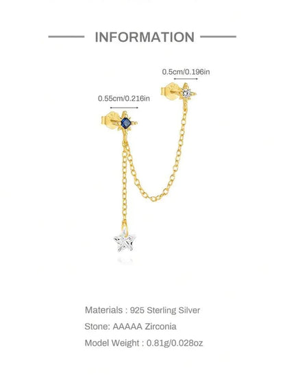 925 Sterling Silver Tassel Cartilage Stud
