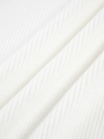 Solid Color Long-sleeved Pearl Oversized Cardigan