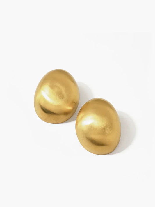 Always Elegant Brushed Ball Earrings