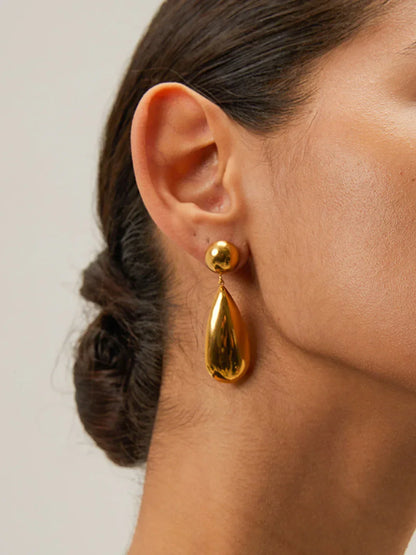 Stainless Steel Water Drop Earrings