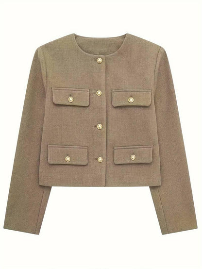 Classic Style Olive Green Cardigan