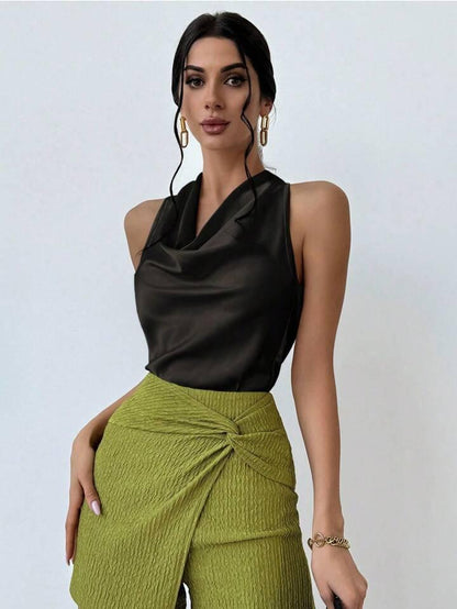 Always Elegant Halter Neck Backless Top