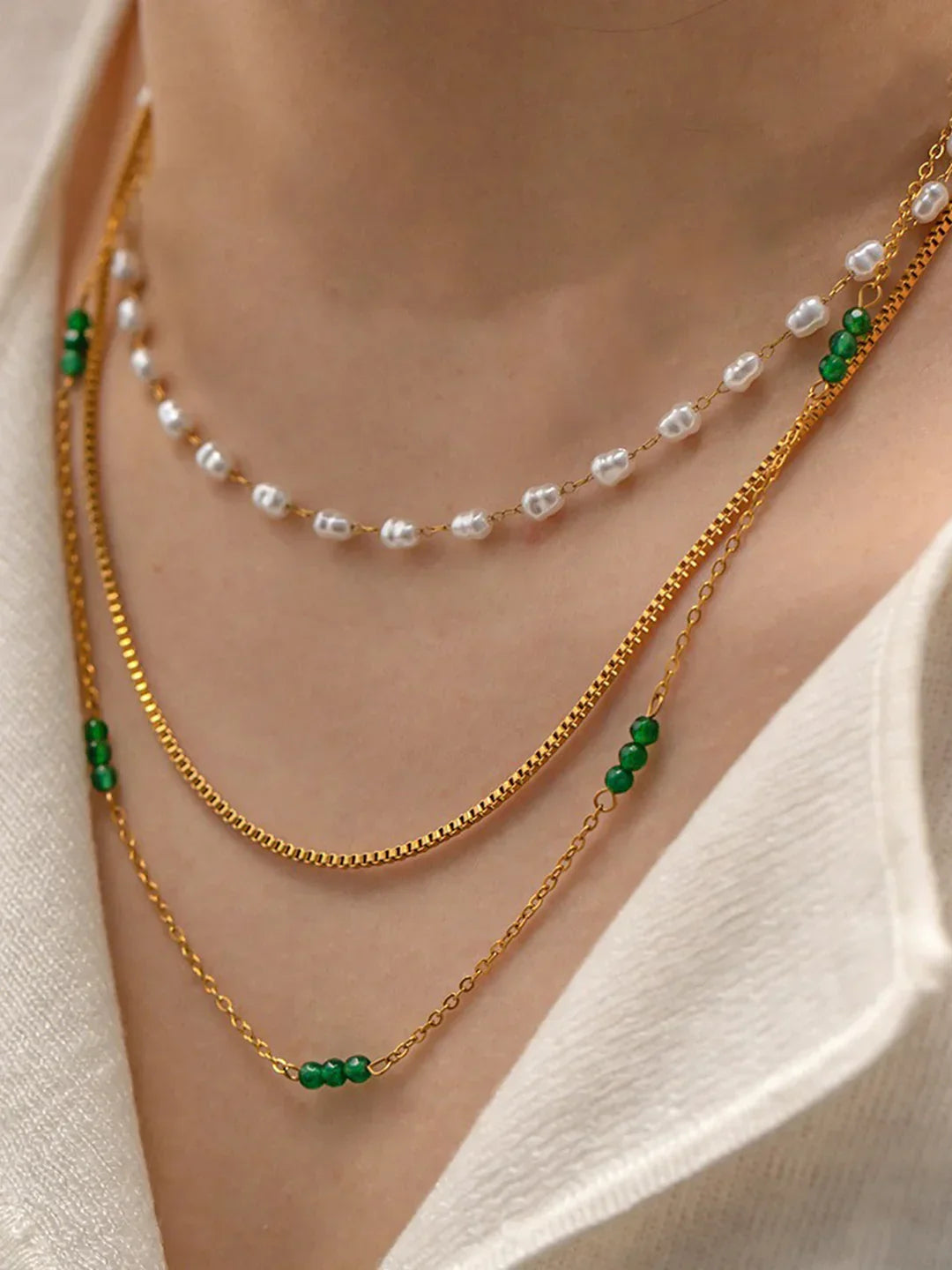 Minimalist Stackable Beaded Necklace