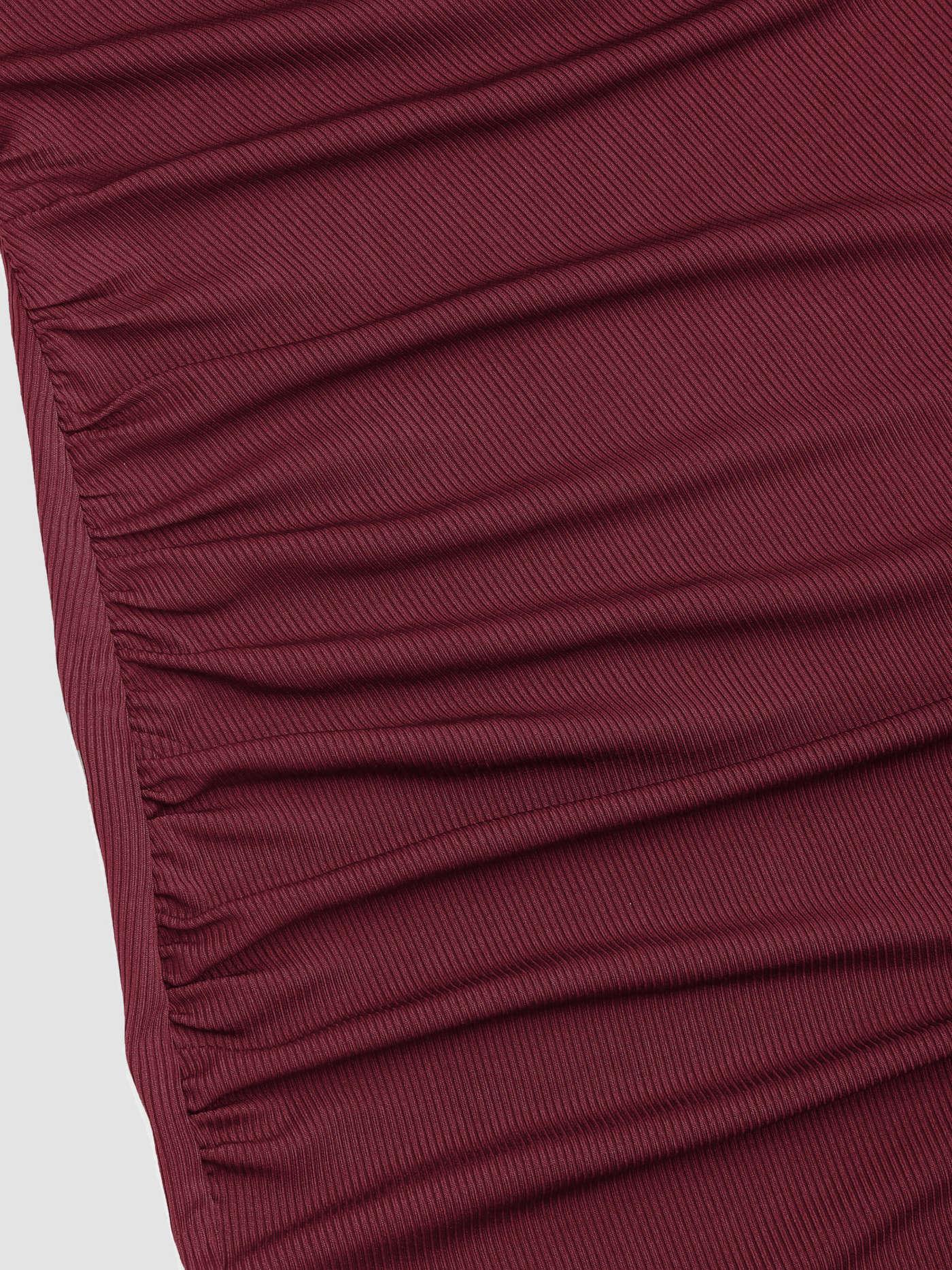 Sleeveless Round Neck Pleated Slit Dress