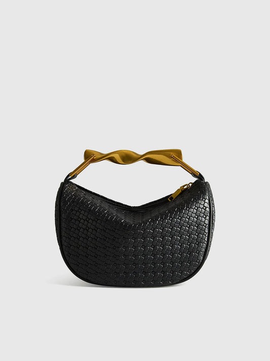 Structured PU Leather Shoulder Bag