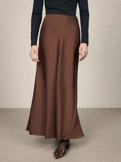 Minimalist Satin Slip Skirt