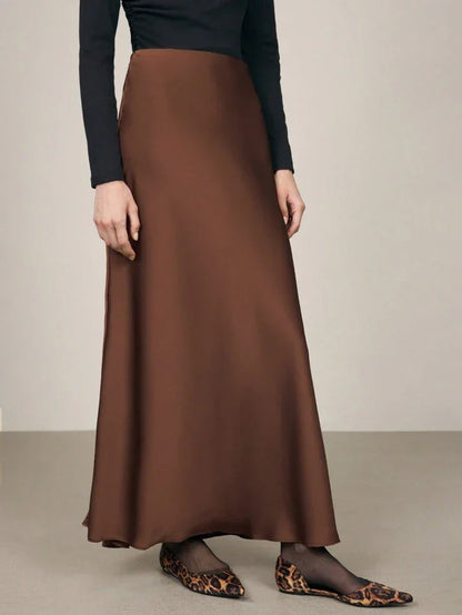 Minimalist Satin Slip Skirt