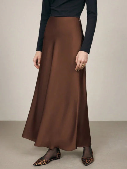 Minimalist Satin Slip Skirt