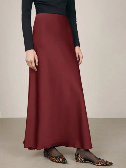 Minimalist Satin Slip Skirt