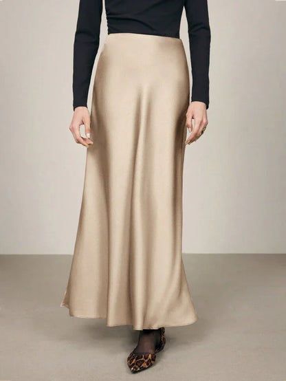 Minimalist Satin Slip Skirt