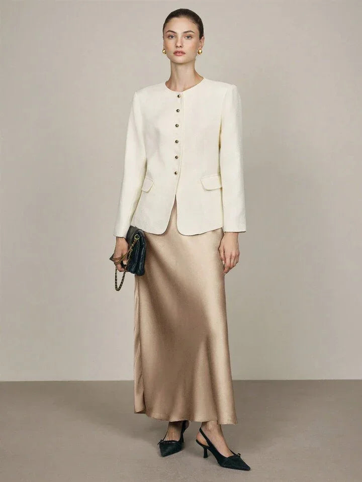 Minimalist Satin Slip Skirt