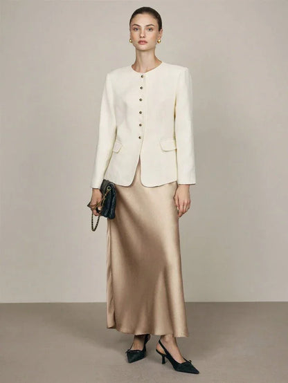 Minimalist Satin Slip Skirt