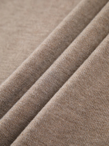Minimalist Style Knit Polo Sweater