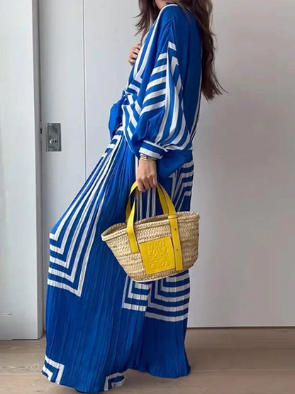Long Sleeve Oversized Print Matching Set