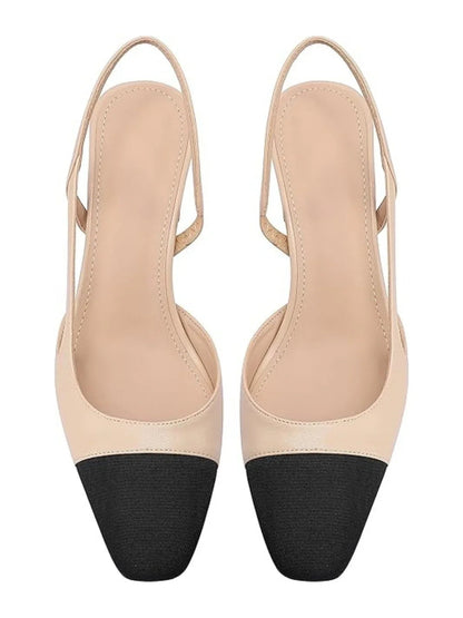Classic Duo-Tone Slingback Heels