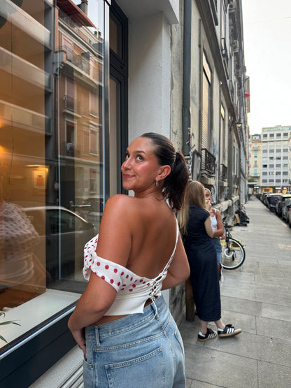 Livia Polka Dotted Top
