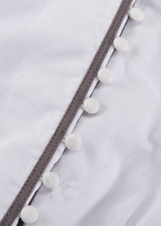 White Ruffle Mini Dress for Women – High Neck Puff Sleeve Summer Dress