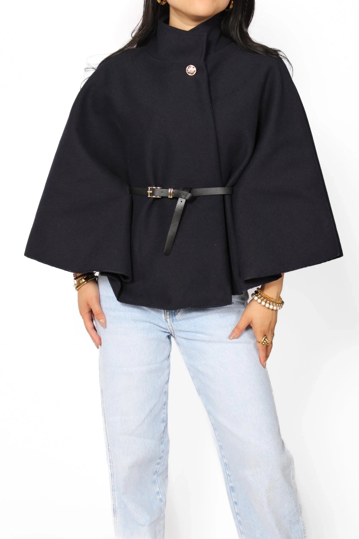 Nova Belted Cape Poncho