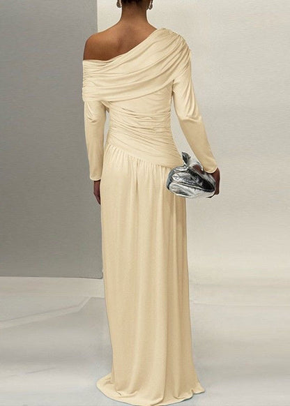 Aveline - One Shoulder Draped Maxi Dress