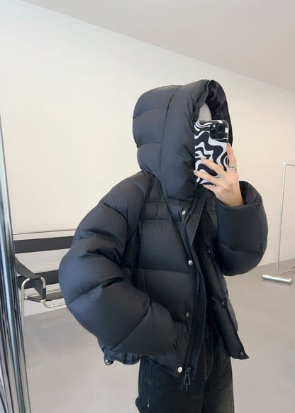 Lyra Oversized Puffer Jacket – Warm Hooded Winter Coat in Ivory