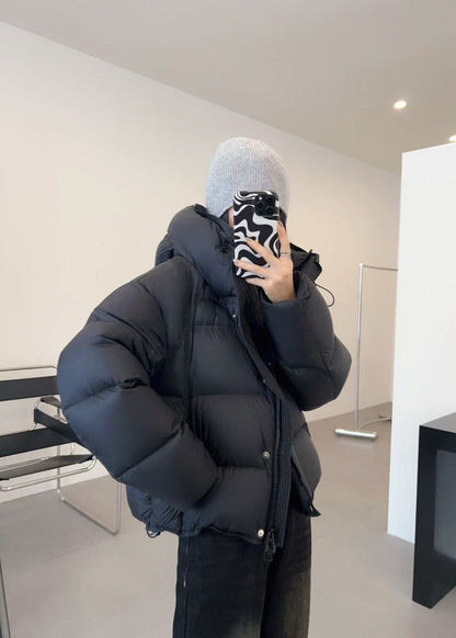 Lyra Oversized Puffer Jacket – Warm Hooded Winter Coat in Ivory
