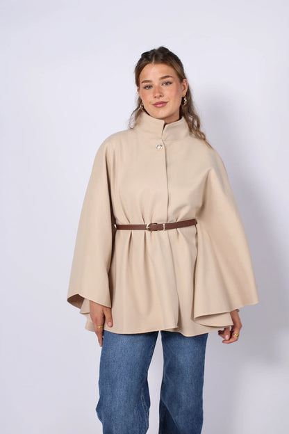 Freya Belted Cape Poncho