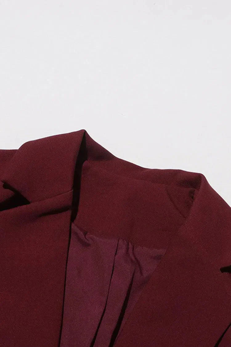 | Asymmetrical Design Scarf-Lapel Blazer
