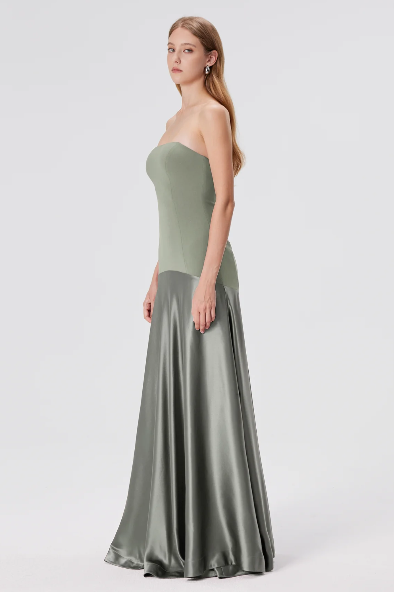 | Sculpted Fit Strapless Evening Gown