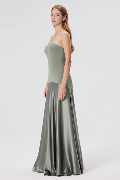 | Sculpted Fit Strapless Evening Gown