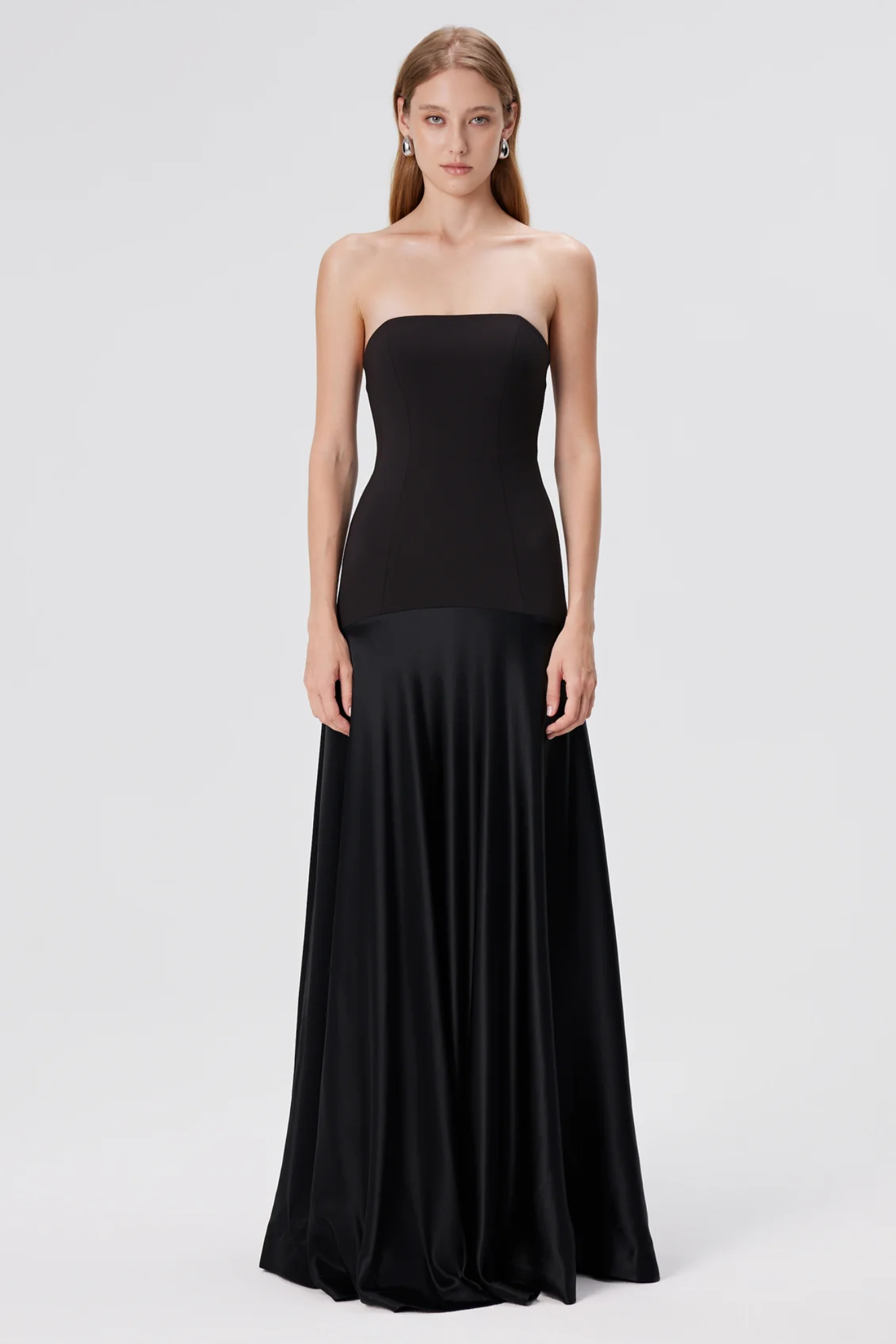| Sculpted Fit Strapless Evening Gown