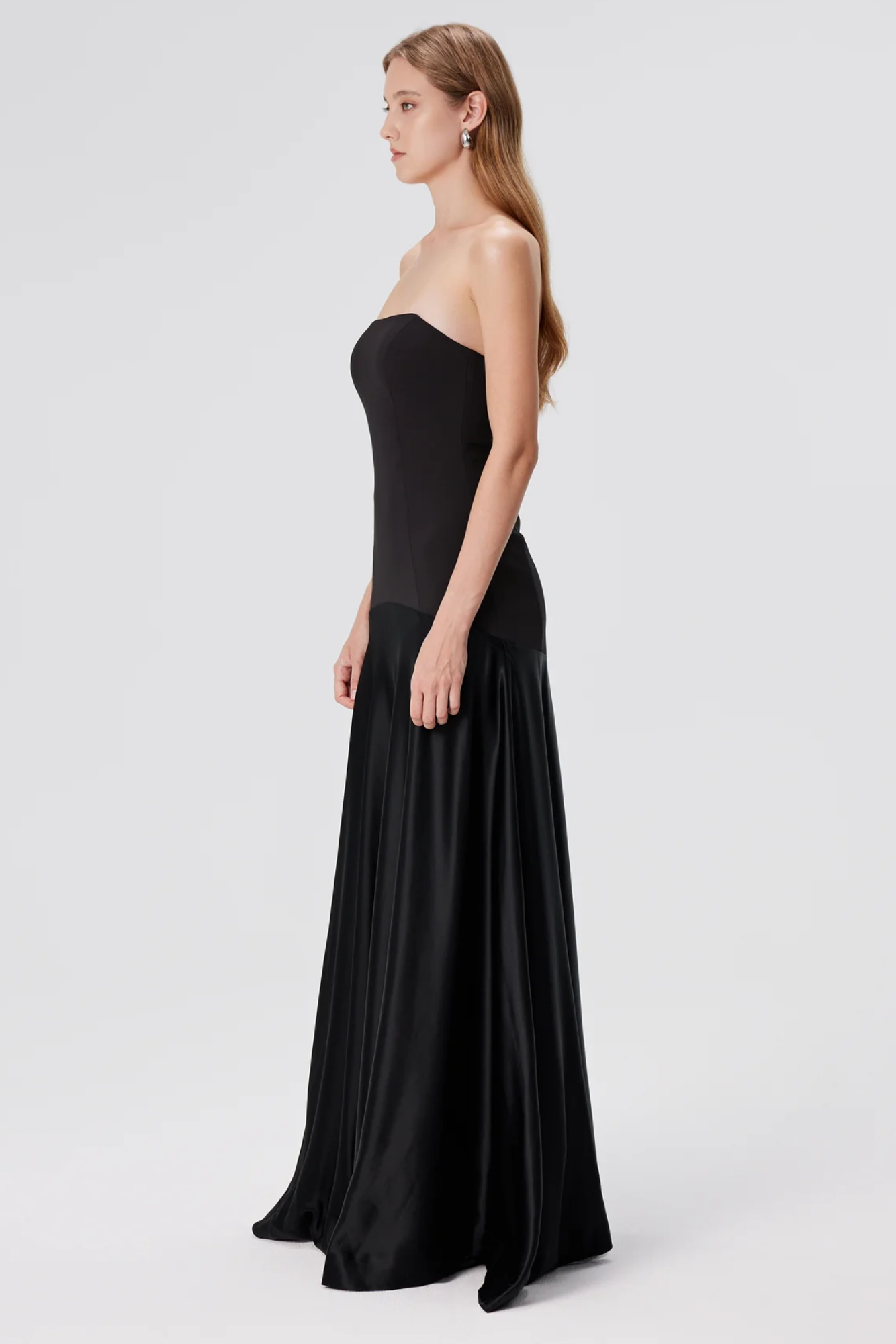 | Sculpted Fit Strapless Evening Gown