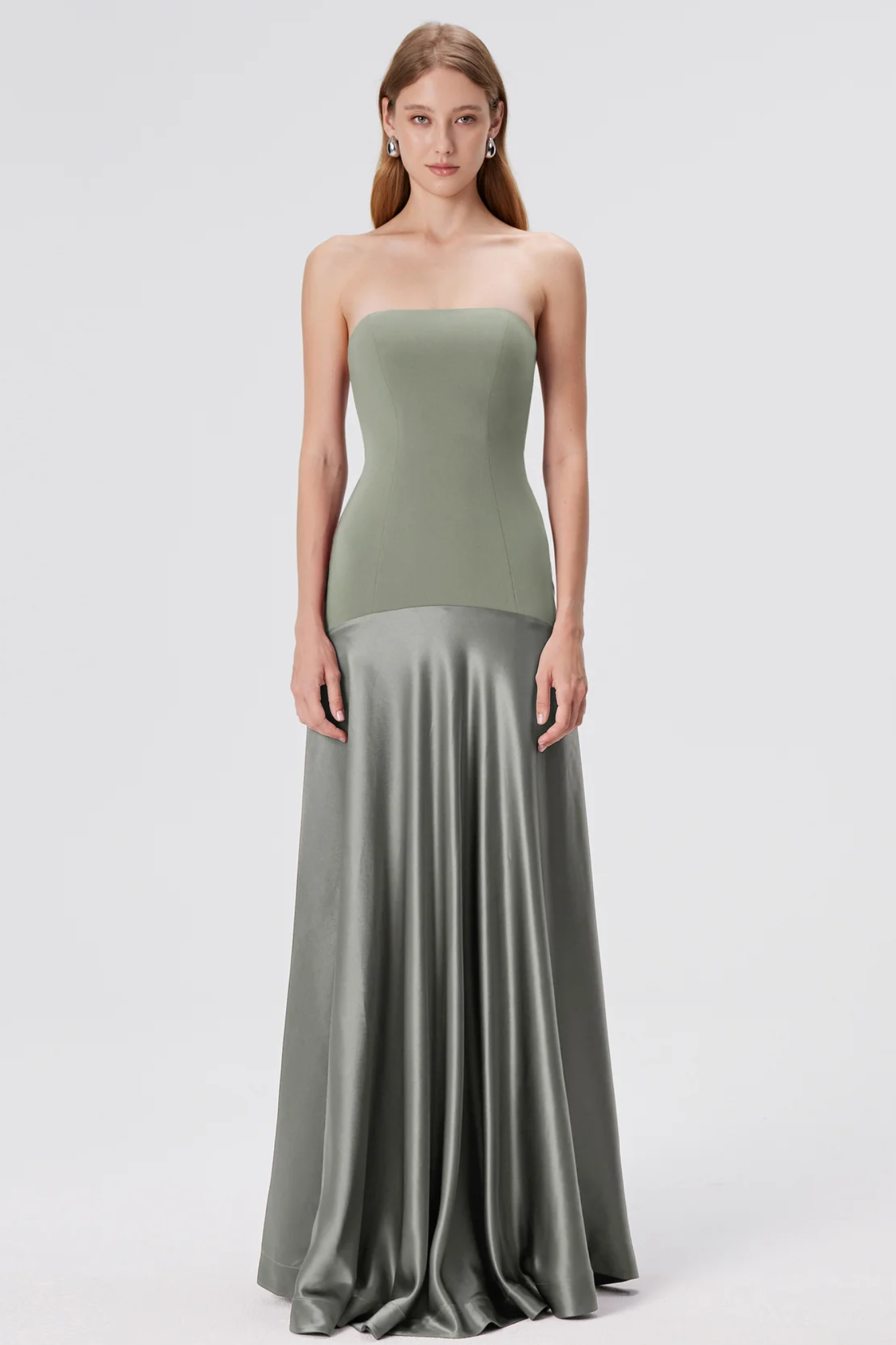 | Sculpted Fit Strapless Evening Gown