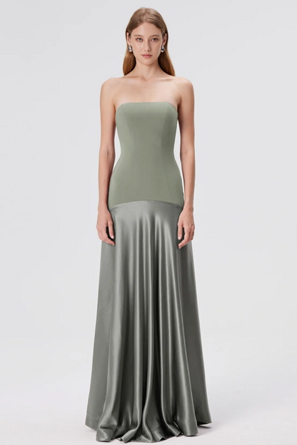 | Sculpted Fit Strapless Evening Gown
