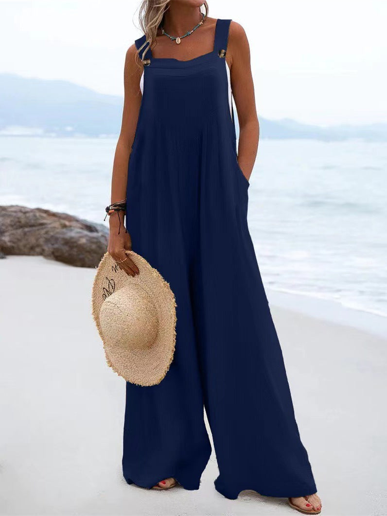 Liber Autumn Women's Buttons Jumpsuits&Bodysuits