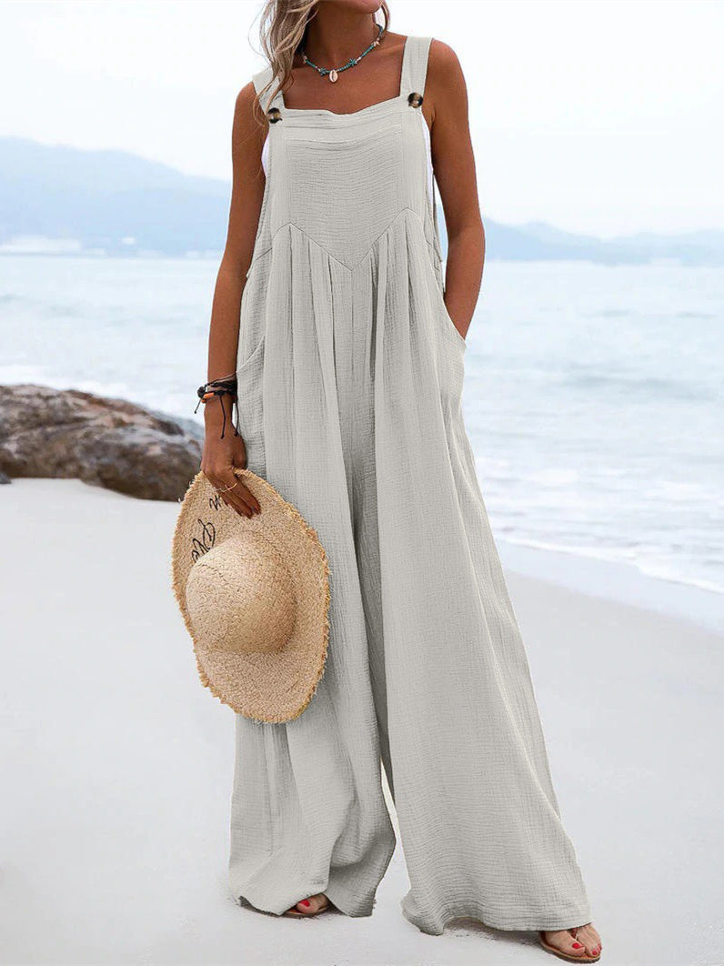 Liber Autumn Women's Buttons Jumpsuits&Bodysuits