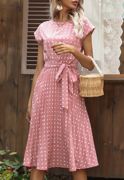 Polka Dot Cap Sleeve Dress