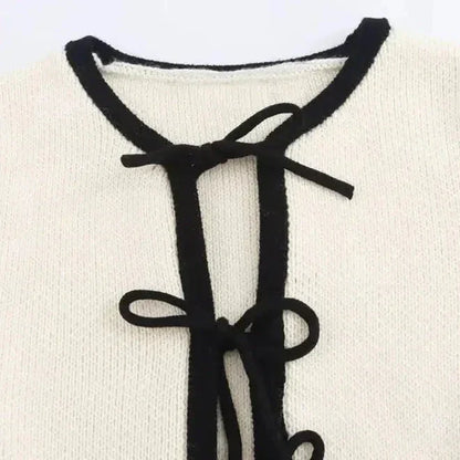 | Bow Accents Chic Cardigan