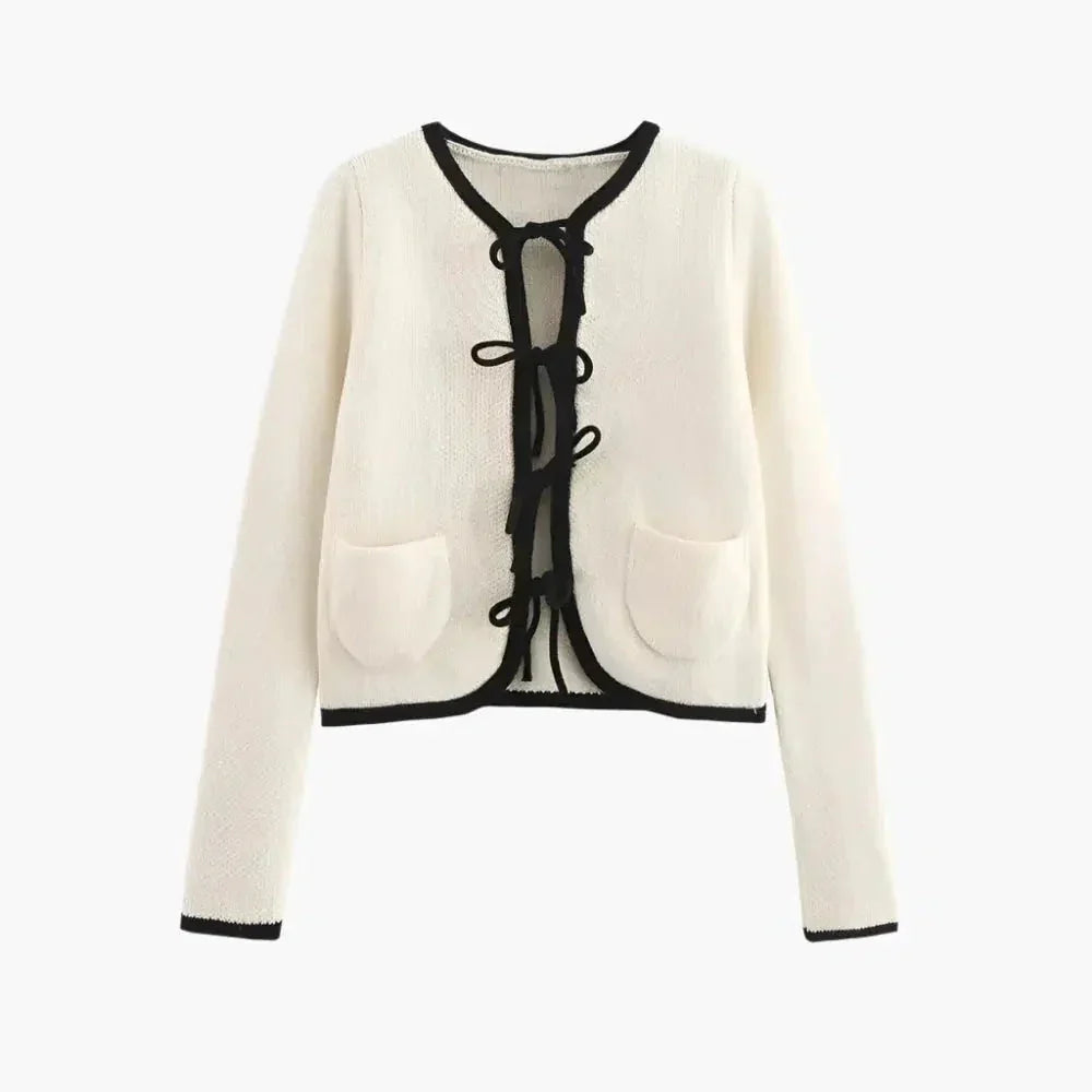 | Bow Accents Chic Cardigan