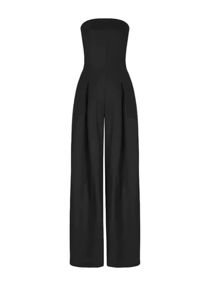 | Strapless Wide-Leg Jumpsuit