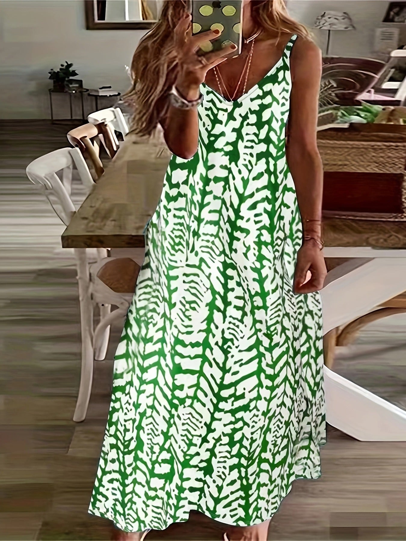 Women's Striped 3D Effect Midi Dress