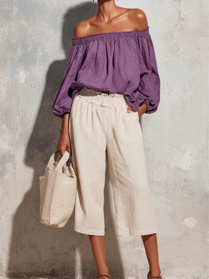 Versatile Solid Color T-shirt