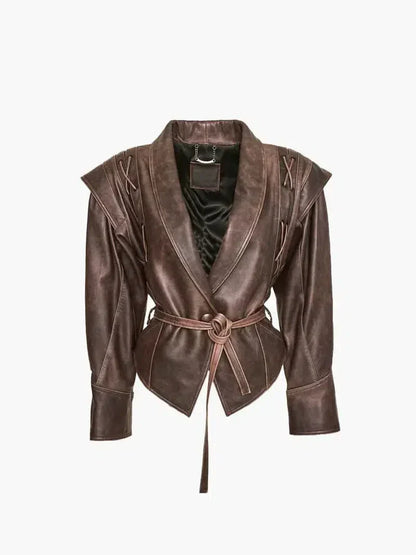 | Leather jacket in Western-inspired style