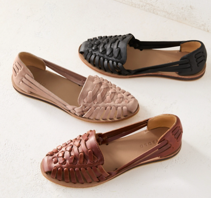 Women's Orthopedic Flat Leather Sandals – Stylish Comfort Sandals