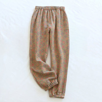 Women's Lightweight Floral Pattern Lounge Pants – Soft Sleepwear Trousers