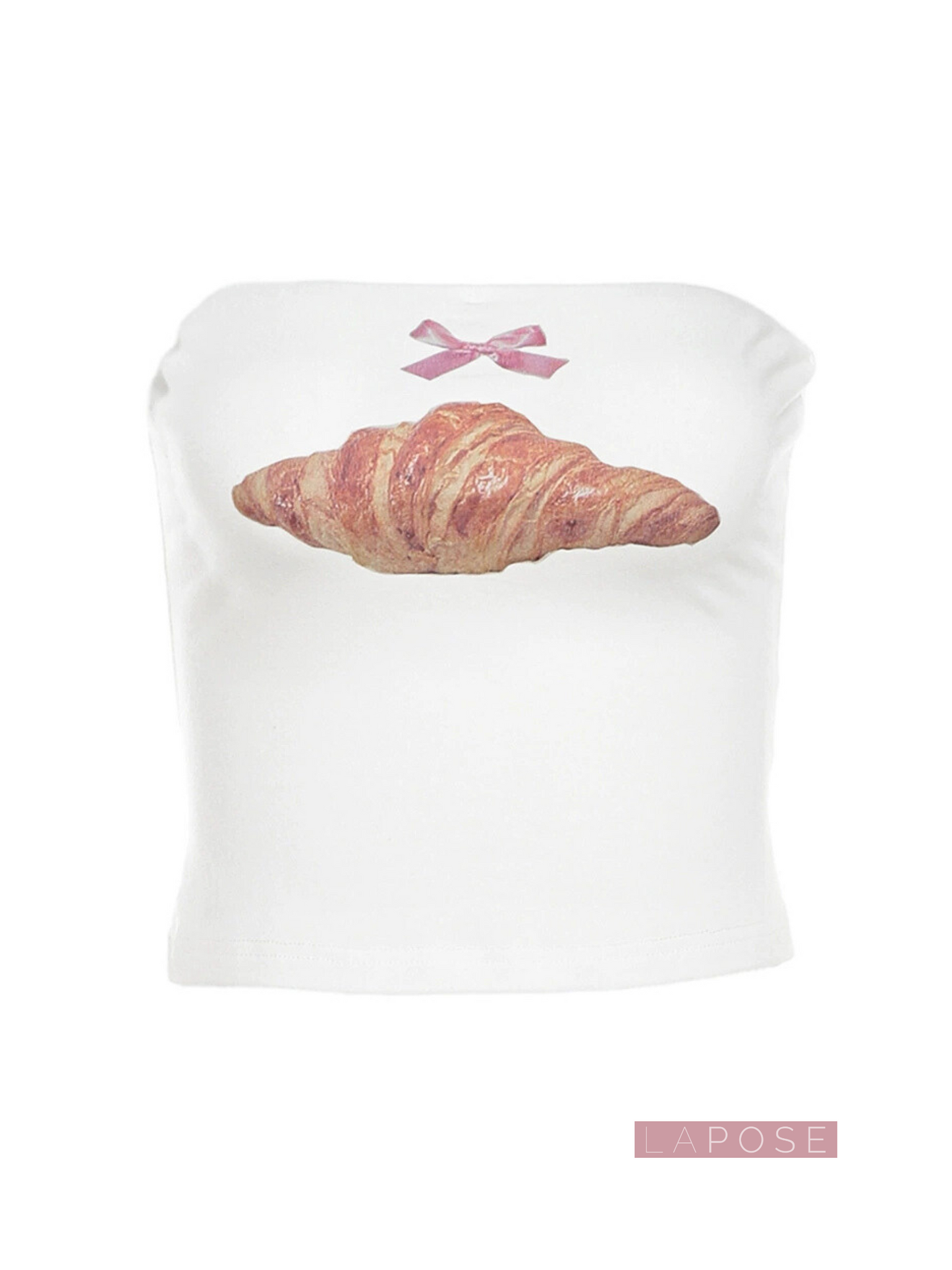Charly Croissant Print Tube Top