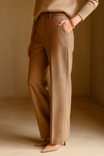| Wool Herringbone Pants
