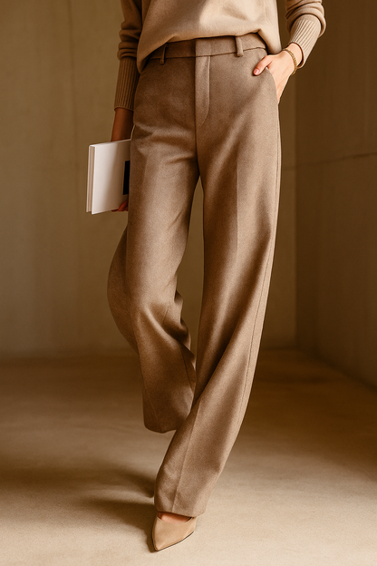 | Wool Herringbone Pants